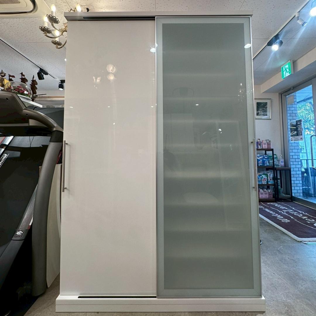 iΦ KEYUCA 食器棚 キッチンボード ホワイト 幅132 高さ200