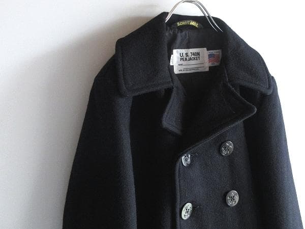 USA製 SCHOTT 740N 7118 タイトPコート 36 日本別注モデル