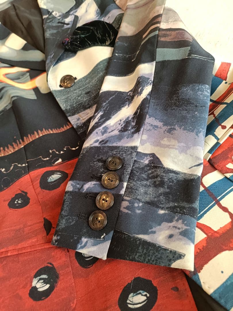 ジャンポール・ゴルチエ アートプリント テーラードジャケット