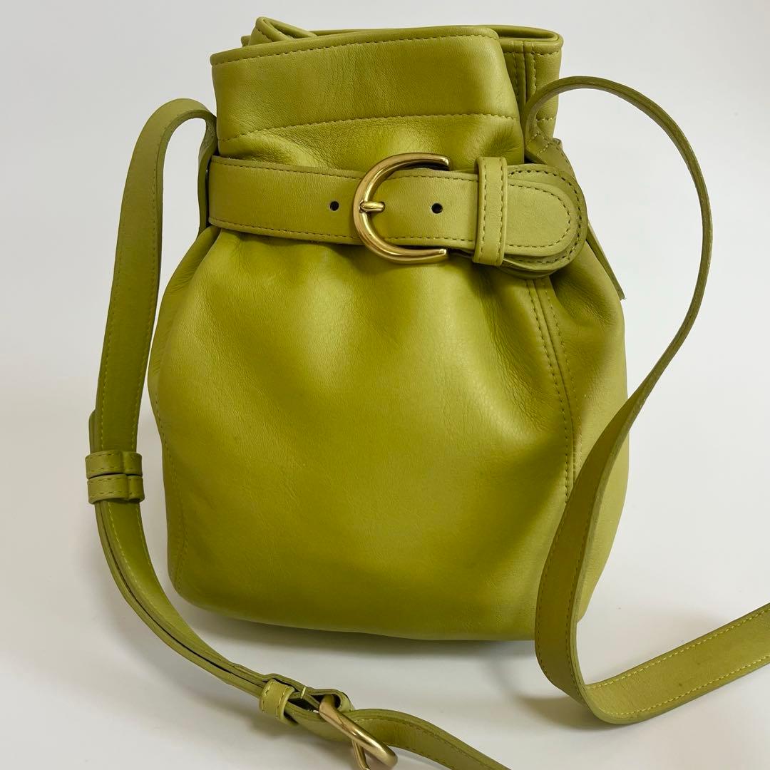 Vintage Coach Bucket Bag Green USA製