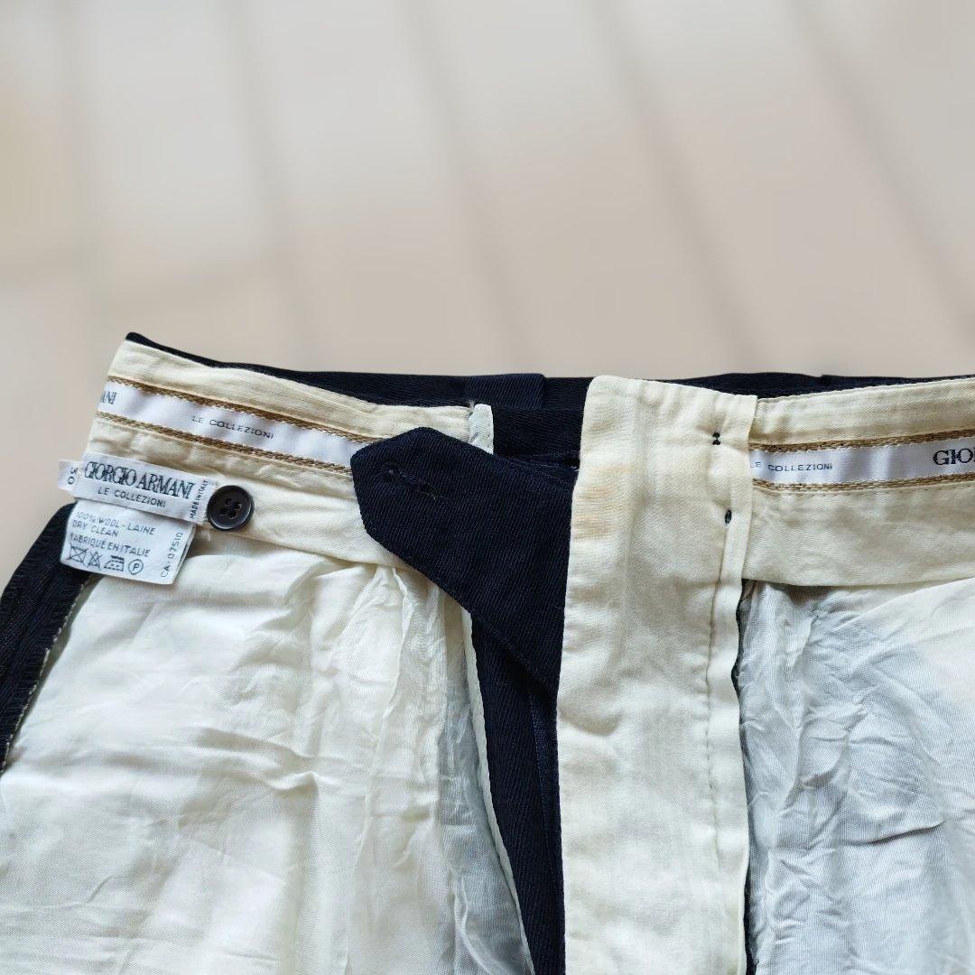 GIRGIO ARMANI ネイビー プリーツスラックス メンズ　M