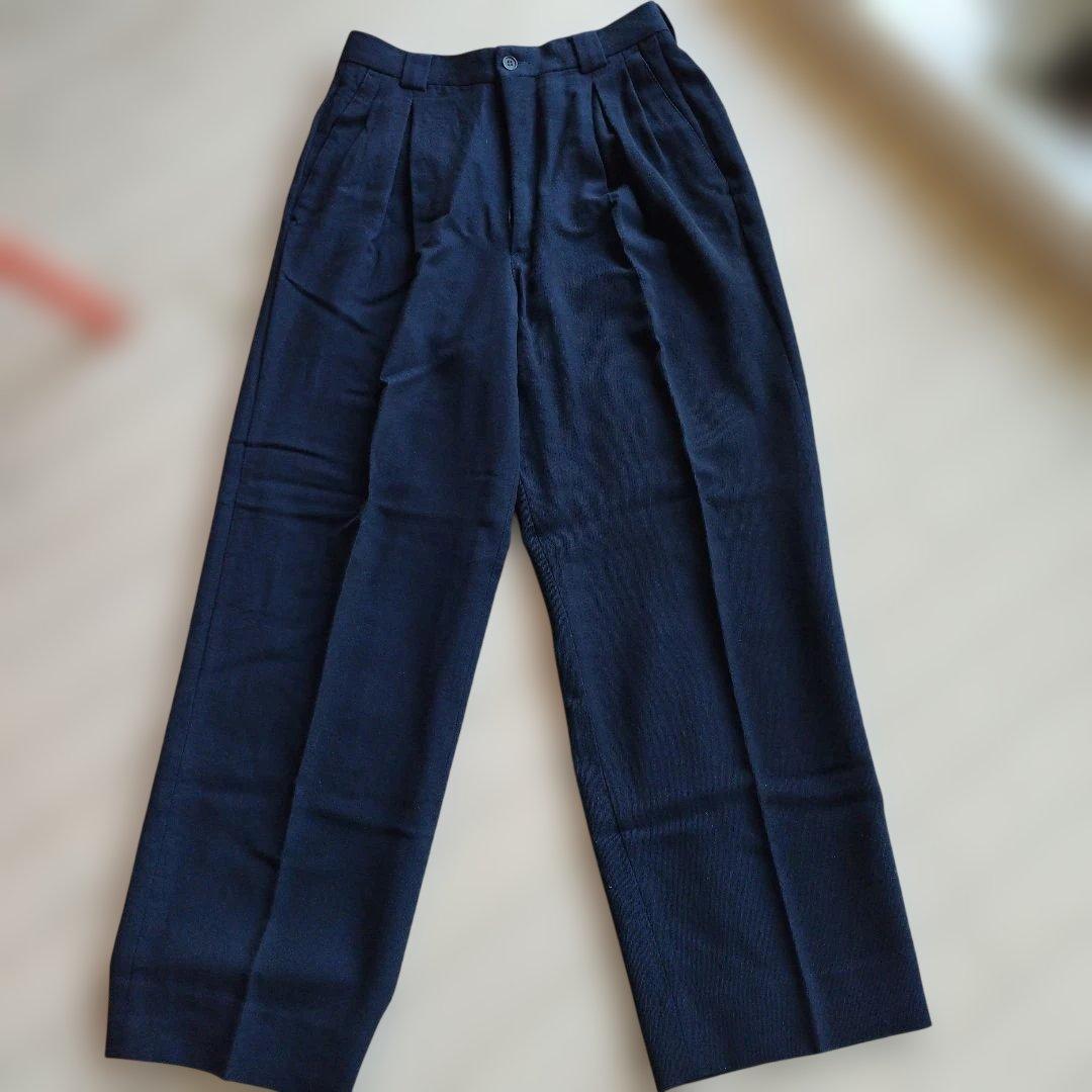 GIRGIO ARMANI ネイビー プリーツスラックス メンズ　M