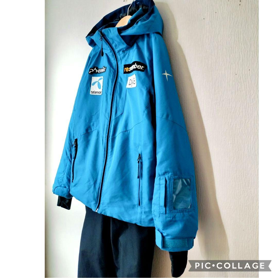 【美品】PHENIX アルペンモデル スキーウェア 150 男の子 青黒 上下