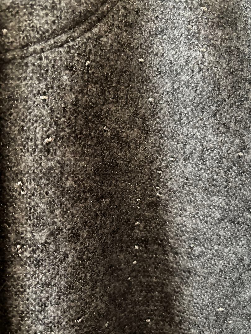 ⭐︎Drawer ラメ　ノーカラージャケット グレー36 カーディガン　ドゥロワー