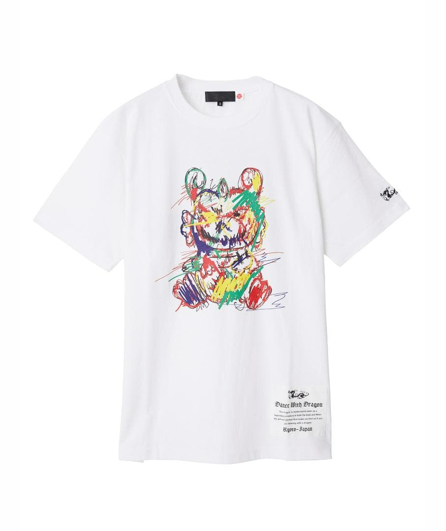 新品☆ダンスウィズドラゴン ちびドラ レインボー Tシャツ☆ホワイト☆XLサイズ