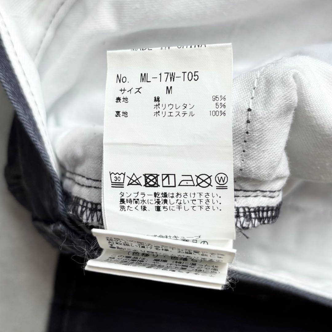 MARK&LONA マークアンドロナ ストレッチロングパンツ 刺繍 ロゴ M