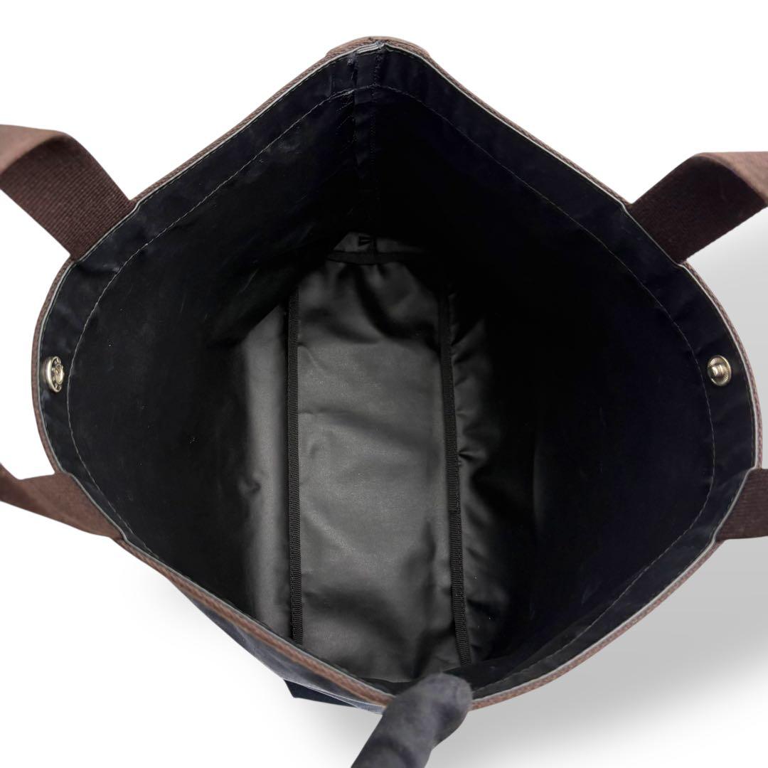 エルベシャプリエ ハンドバッグ 舟形 トートバッグ ナイロン ネイビー