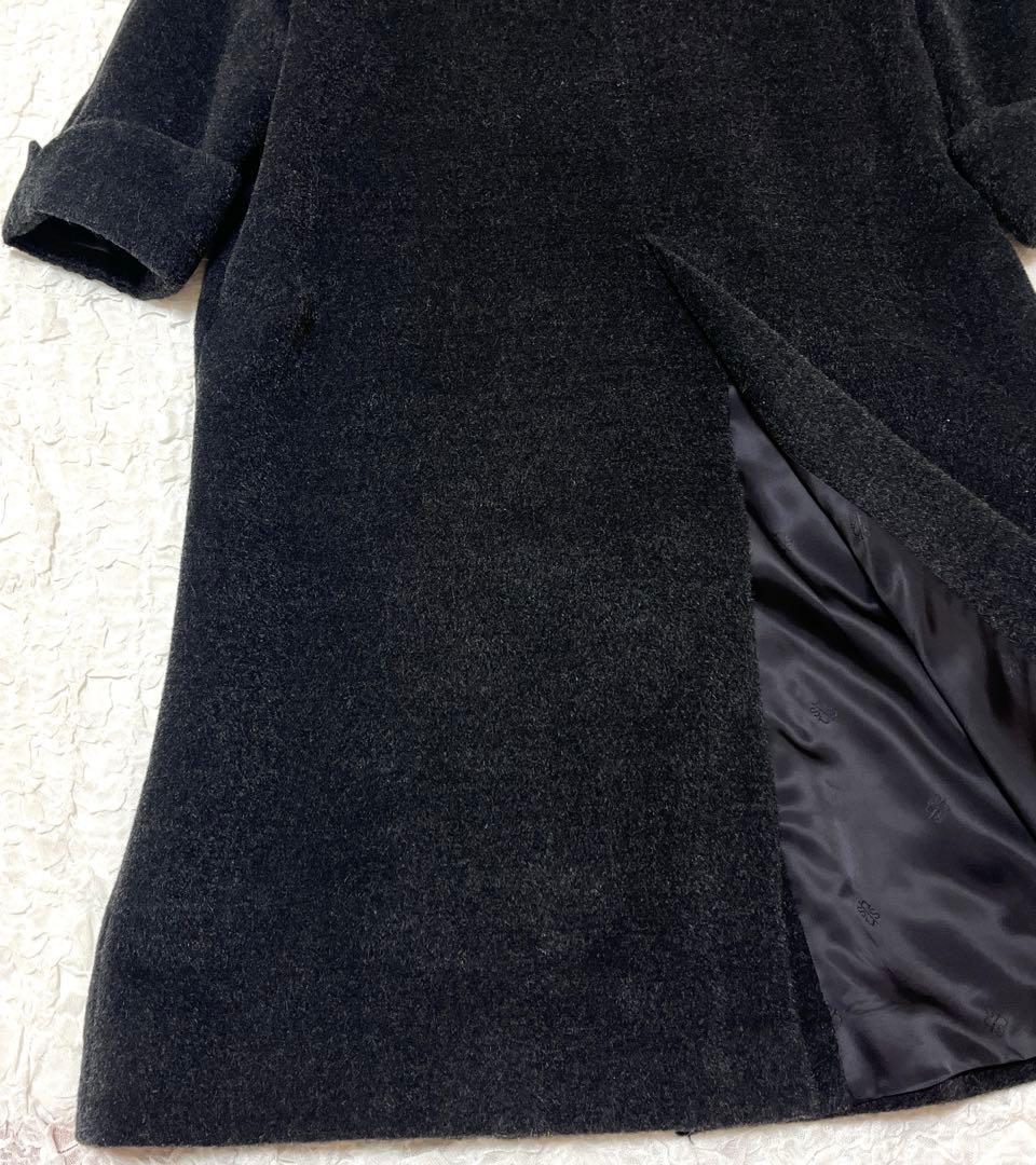 極美品　THE SCOTCH HOUSE ロングコート ファー　モヘヤ　グレー