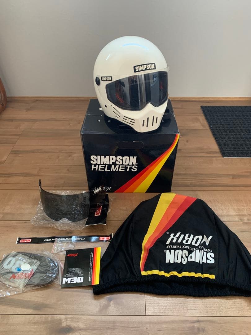 SIMSON M30 フルフェイスヘルメット ホワイト 57cm
