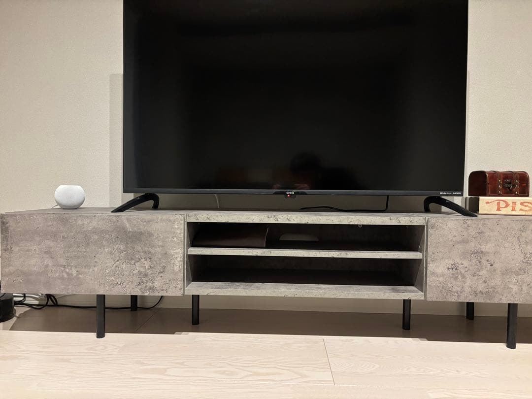 【美品・購入半年】180cm ストーングレー木製 テレビ台