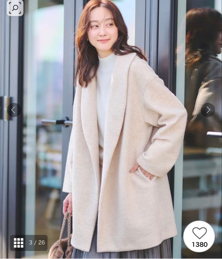 ☆新品未使用☆UNTITLED コート 定価35200円 イタリア製ウール 3L