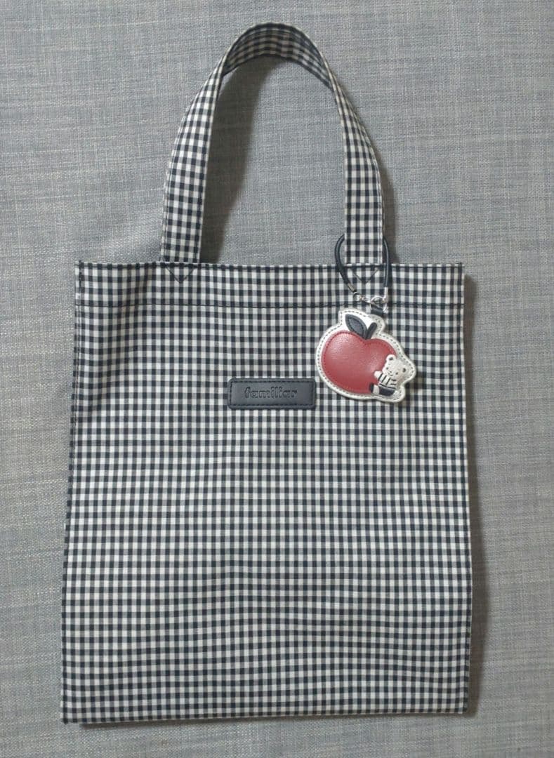 p*p様 ファミリア　トートバッグ　ギンガムチェック