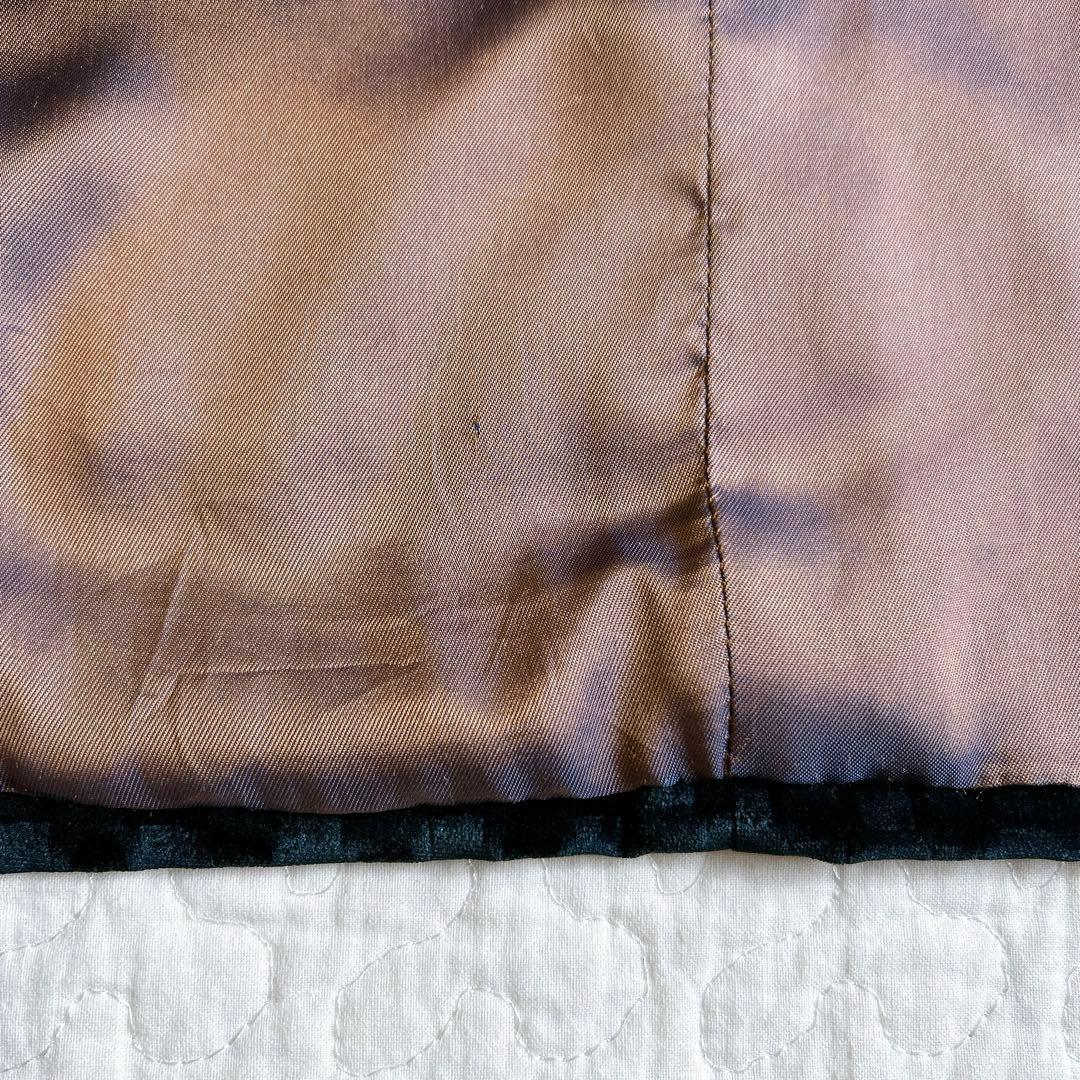 希少✨ アルマーニ テーラードジャケット ベロア ベルベット 格子柄 46