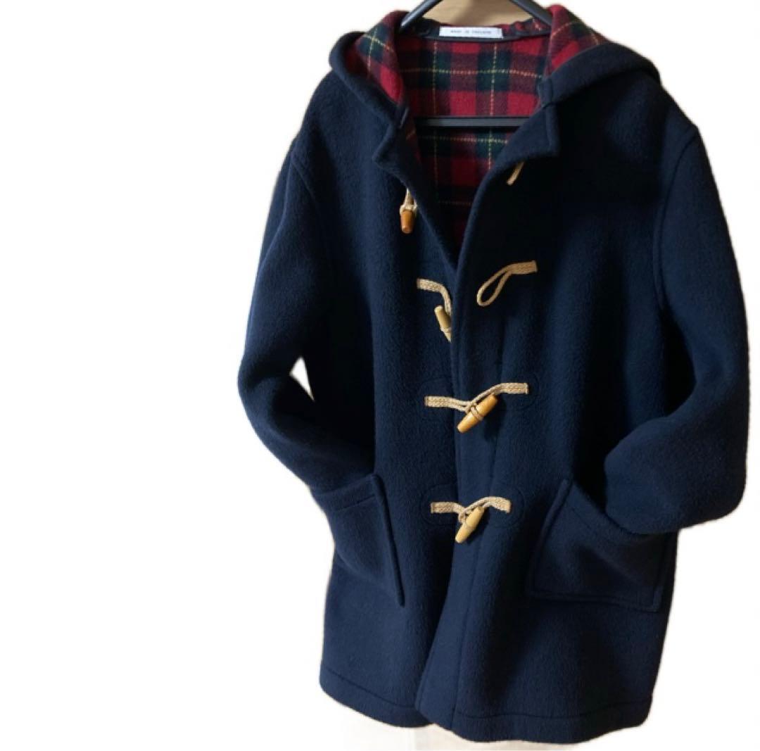 MONTGOMERY モンゴメリーネイビー ダッフルコート Lメンズ　英国製