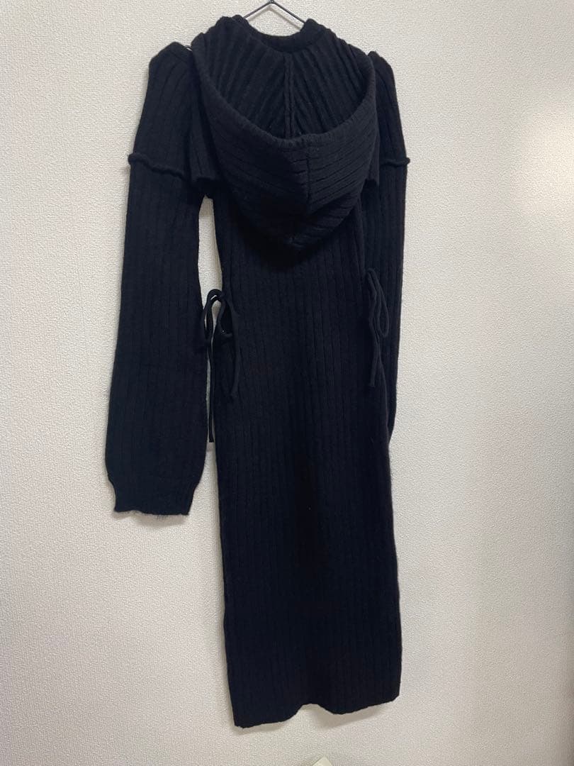 ANDMARYアンドマリーフード付ノースリーブニットワンピースとボレロセット