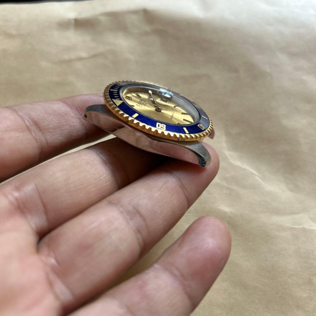 招*猫様 Bulova 自動巻き時計 ゴールド/ブルー