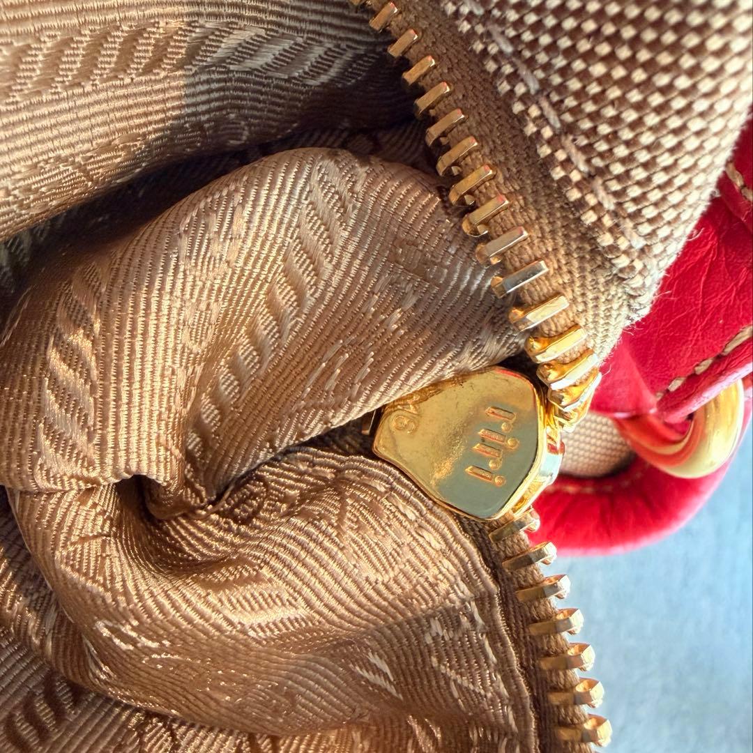 にゃんすけ様　PRADA カパナ　キャンバス　ロゴジャガード　ハンドバッグ