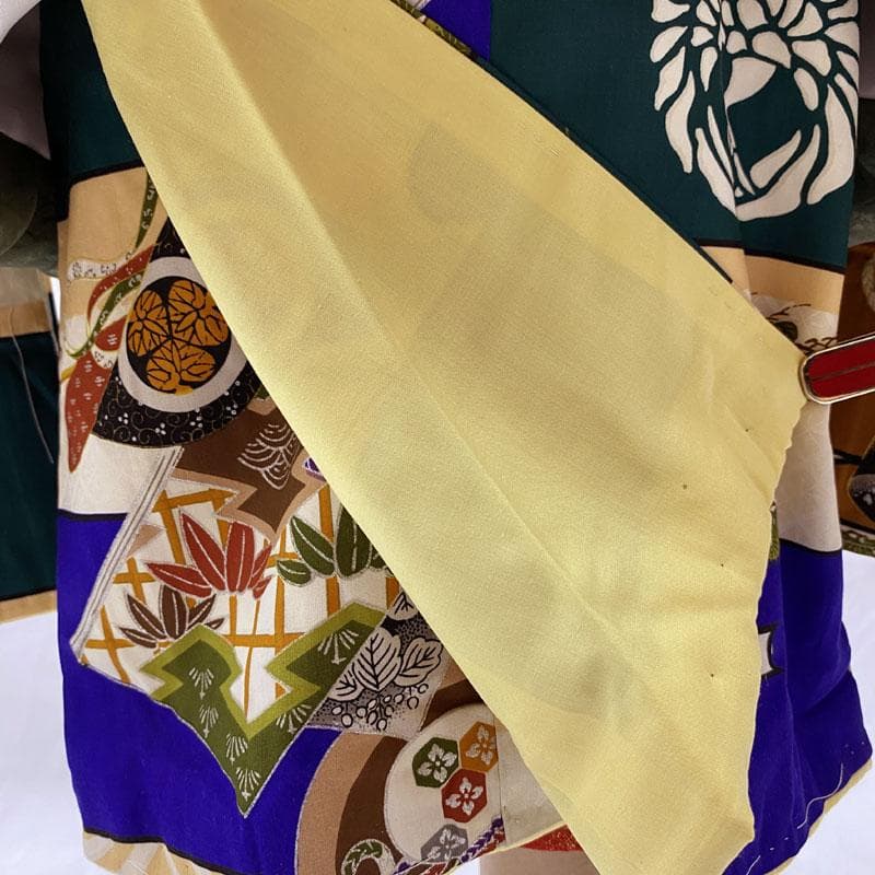 509ab17◎七五三 三歳 男の子 セミアンティーク着物&被布 レトロ 古典◎