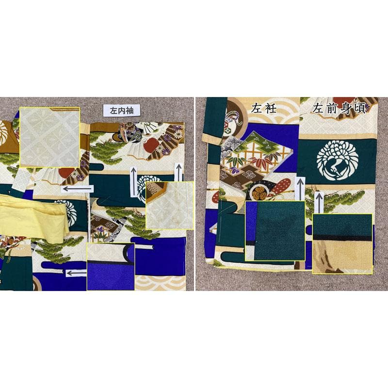 509ab17◎七五三 三歳 男の子 セミアンティーク着物&被布 レトロ 古典◎