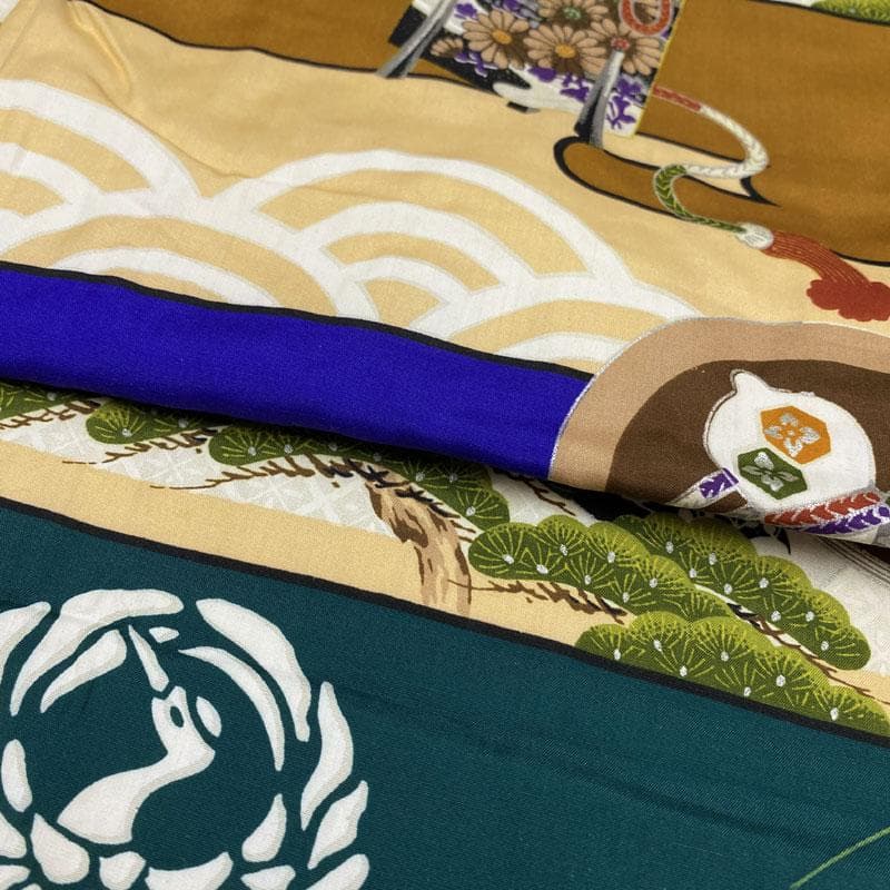 509ab17◎七五三 三歳 男の子 セミアンティーク着物&被布 レトロ 古典◎