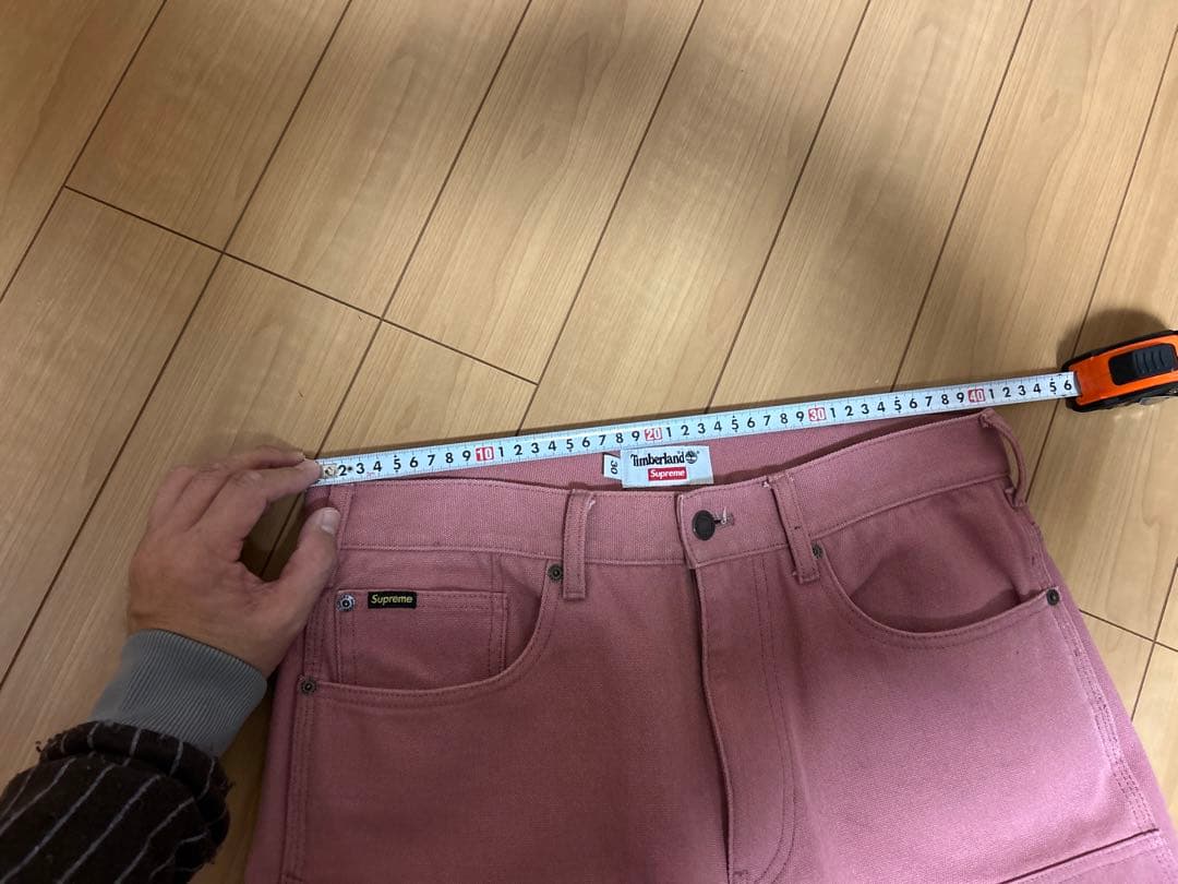 supreme timberland ダブルニー　ワークパンツ　ピンク　W30