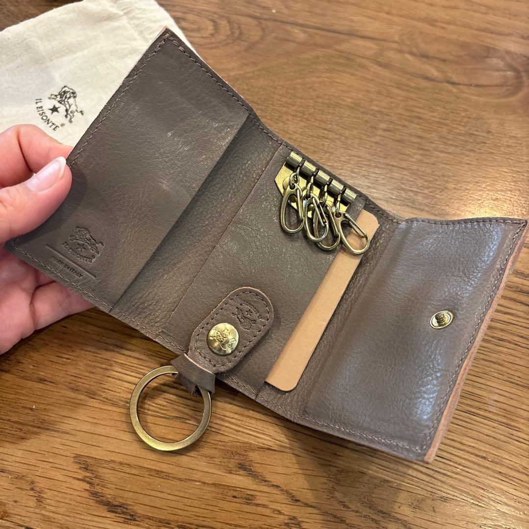 新品 未使用 保存袋付き イルビゾンテ キーケース ミニウォレット お財布 革