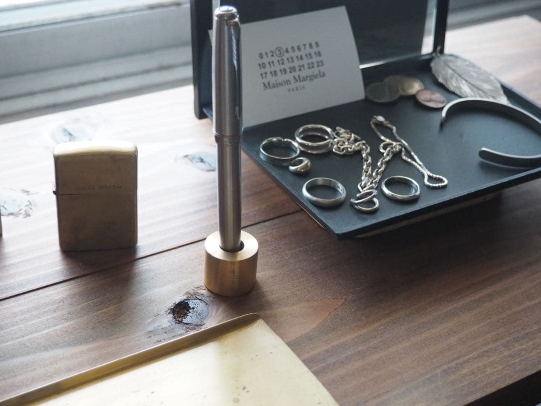 みずかけな　16本　真鍮製 ペン立て 一本用 インテリア 穴径太め