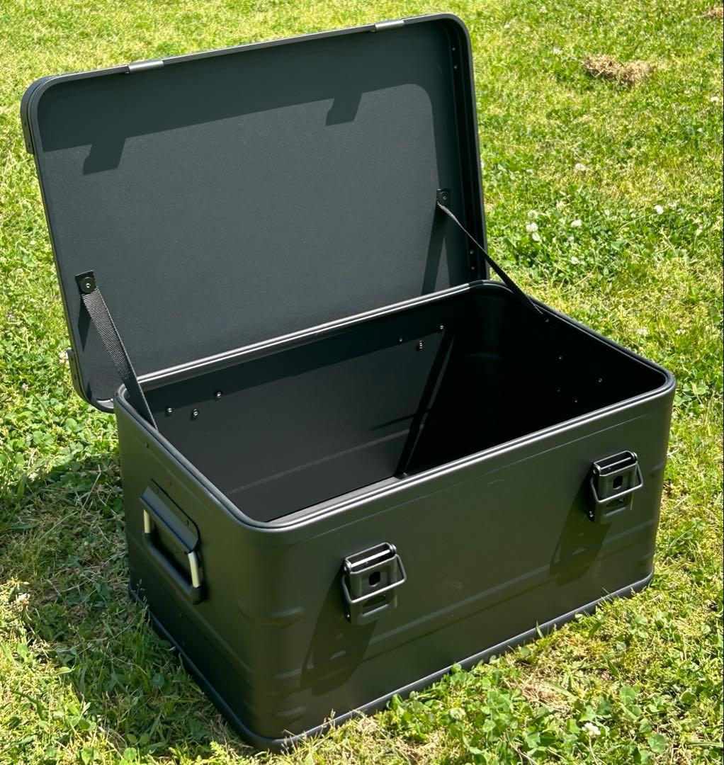 マットブラック スタッキング アルミコンテナボックス 50l コンテナボックス