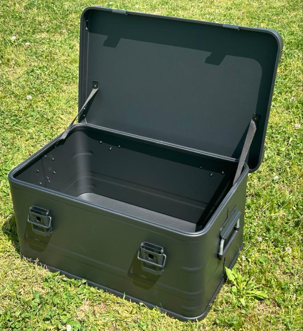 マットブラック スタッキング アルミコンテナボックス 50l コンテナボックス