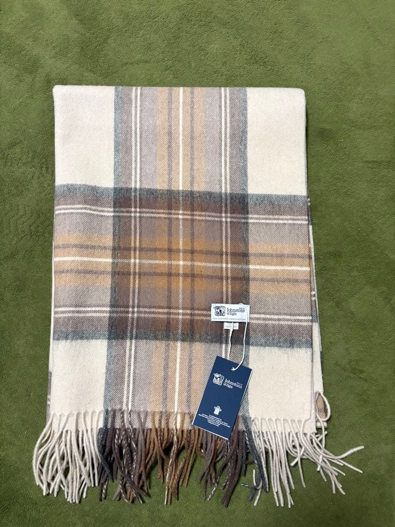 え*す様 JOHNSTONS ジョンストンズ　大判 マフラー ナチュラルスチュワ