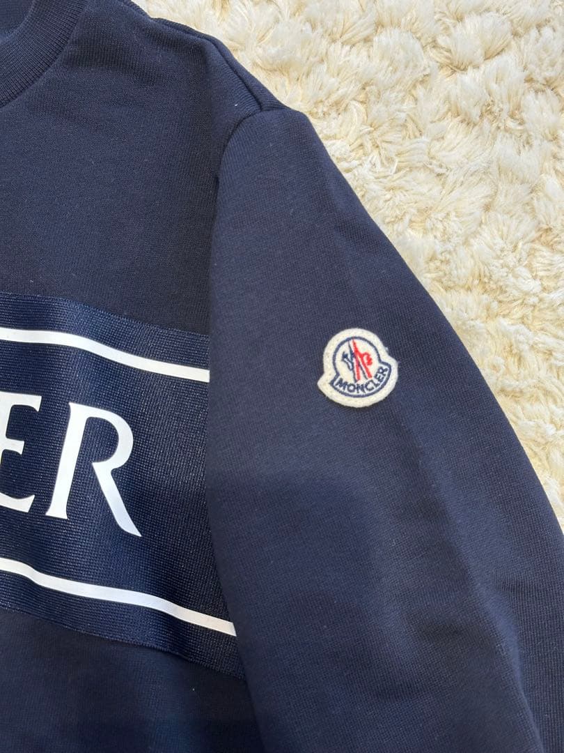 モンクレール キッズ ロゴ トレーナー スウェット 12 150㎝ ネイビー