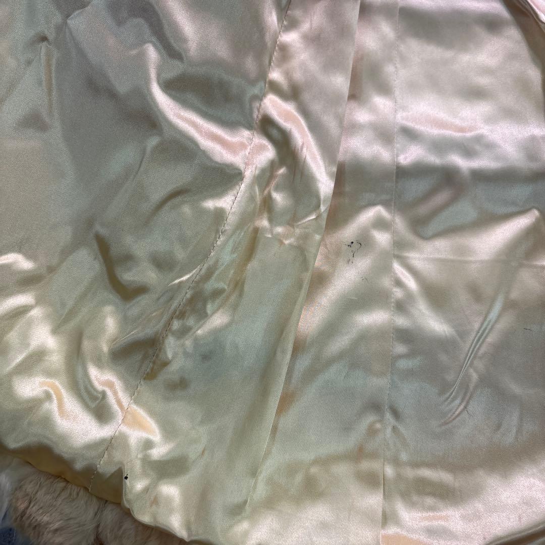 ★7W3 毛皮　リアルファーコート　モード　アンティーク　L ゴージャス　古着