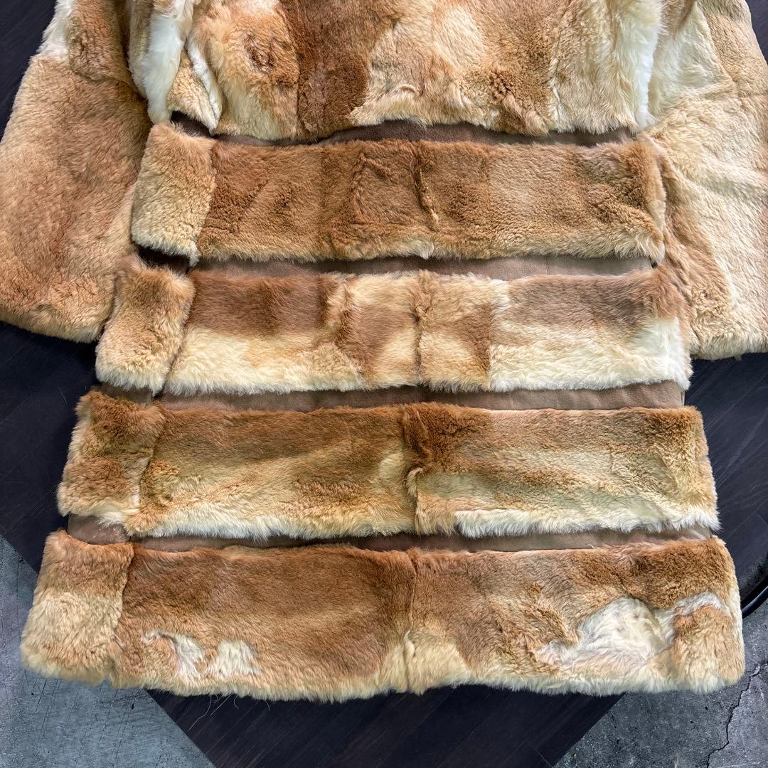 ★7W3 毛皮　リアルファーコート　モード　アンティーク　L ゴージャス　古着