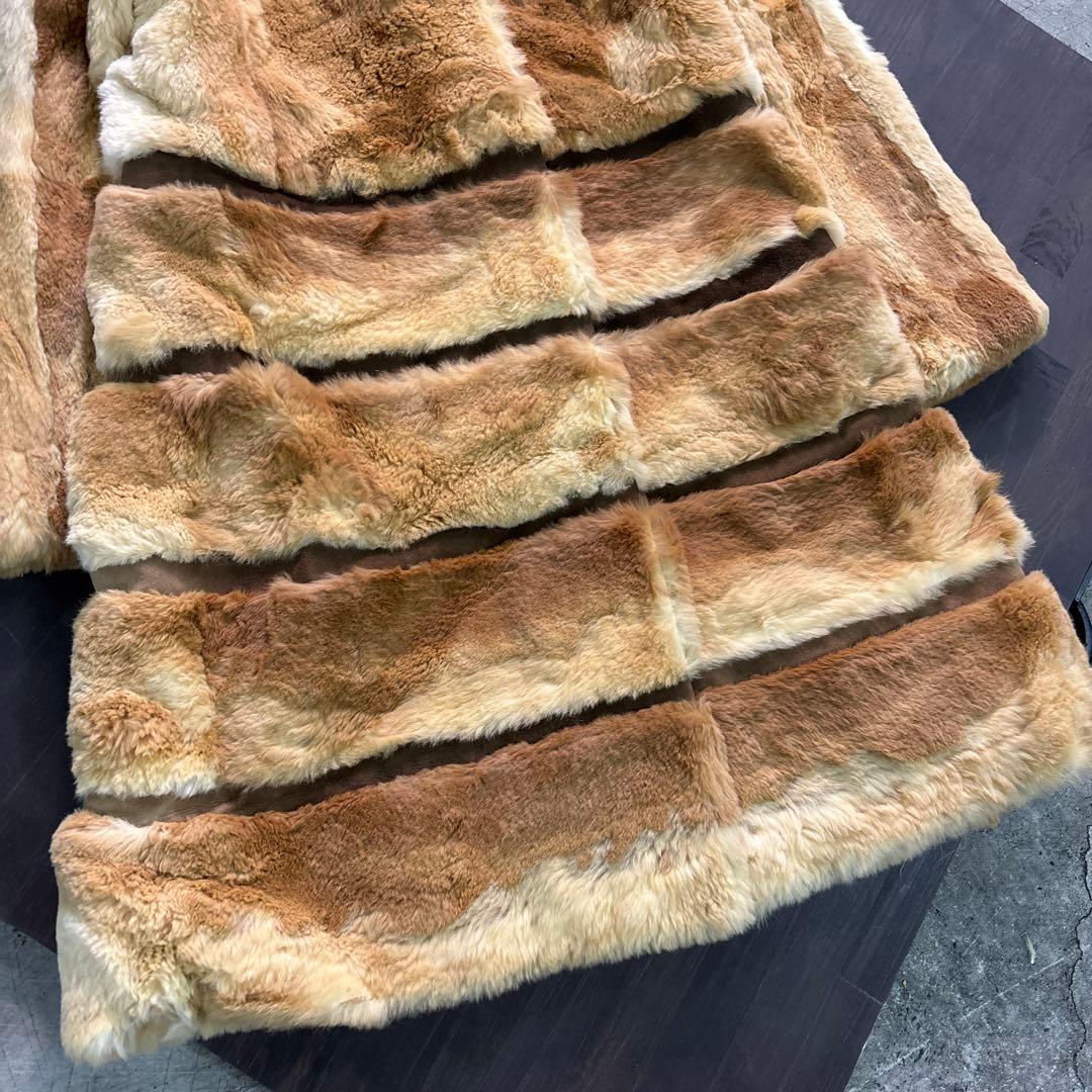 ★7W3 毛皮　リアルファーコート　モード　アンティーク　L ゴージャス　古着