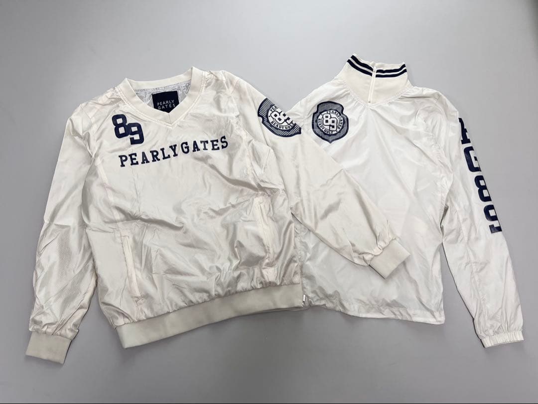 美品　パーリーゲイツ　ウインドブレーカー　２枚セット　サイズ1 オフホワイト