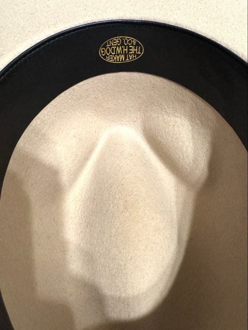 THE H.W.DOG&CO. FRONT-H フェルトハット/オフホワイト