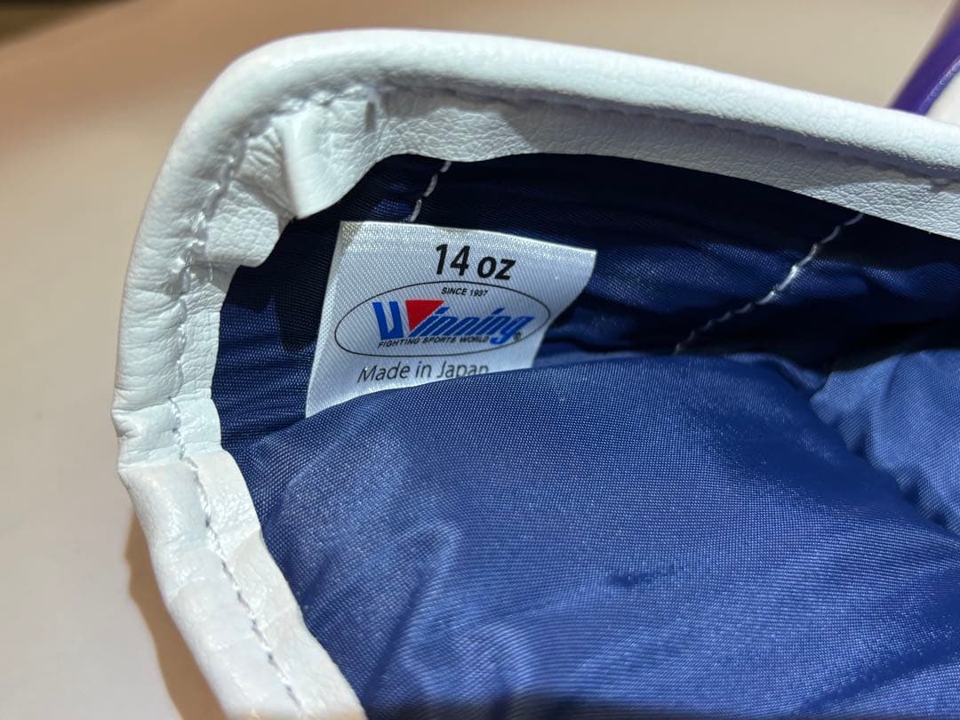 Winning rsc productsコラボグローブ 14 オンス 紫/黒/白