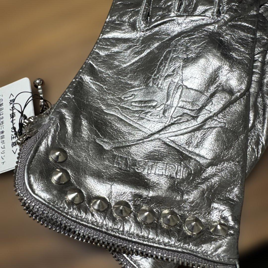 新品　Hysteric Glamour スタッズメタリックシルバー手袋