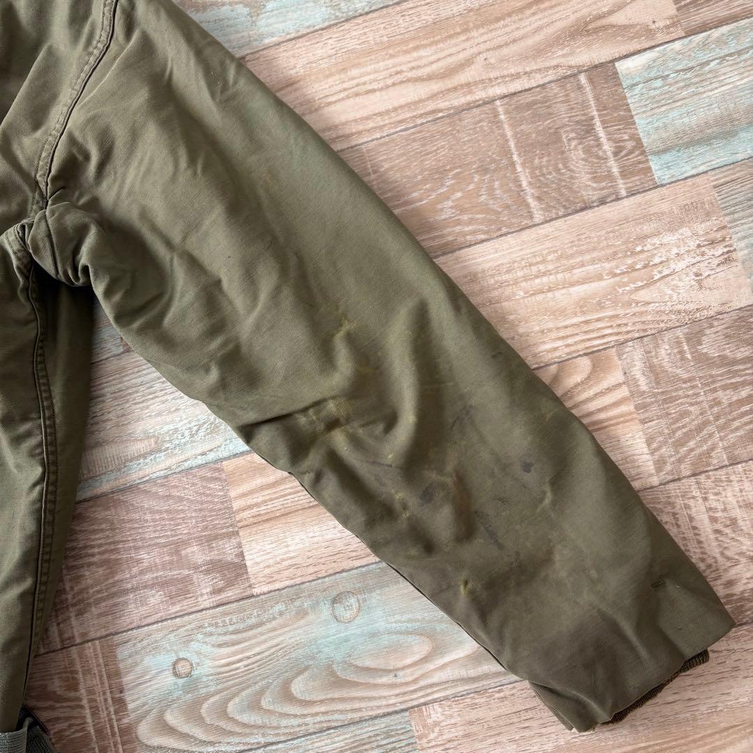 雰囲気抜群 US NAVY A-2 デッキジャケット ステンシル M ジップ破損