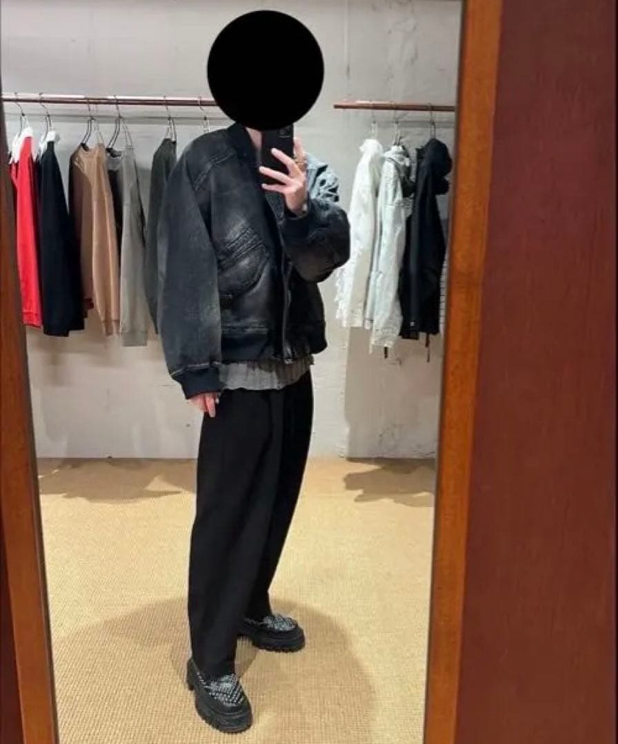 ジャケット・アウター ANCELLM DENIM BOMBER JACKET BLACK size 2