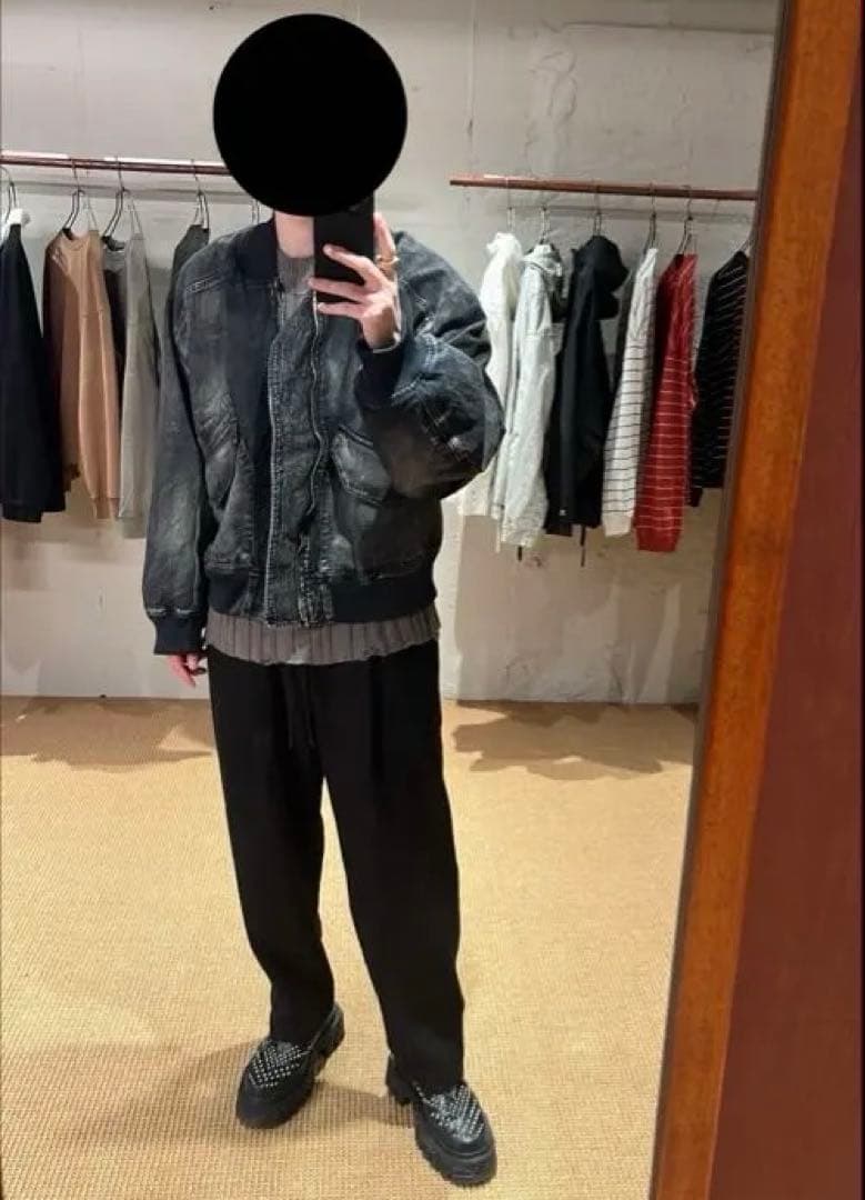 ジャケット・アウター ANCELLM DENIM BOMBER JACKET BLACK size 2