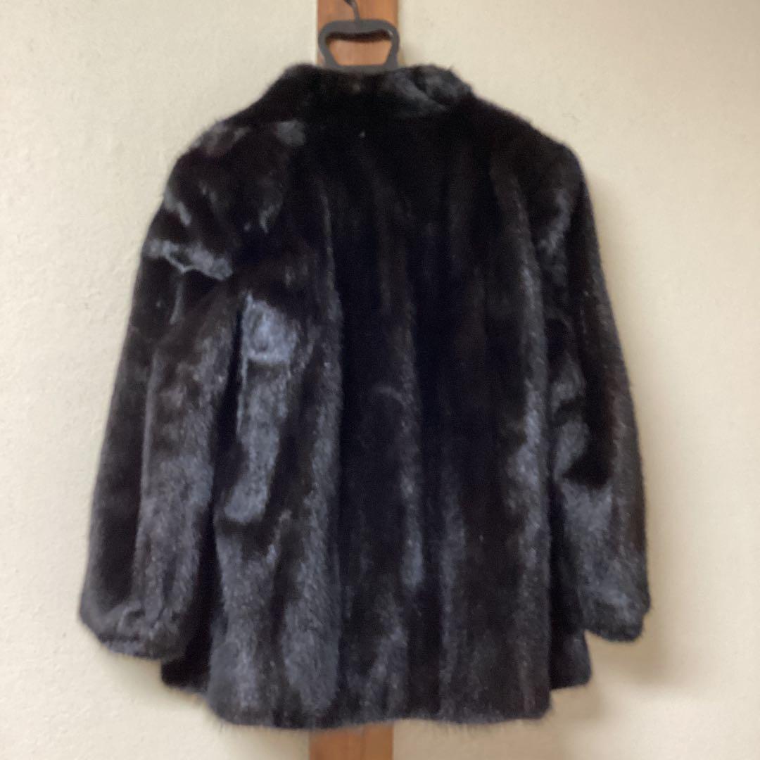 ミンクファーコート　高級毛皮　アウター　ブラック　サイズ13