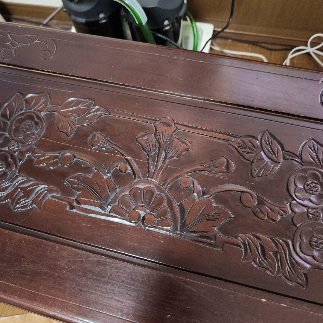 アンティーク木製ベンチ収納 中国 工芸品 玄関収納