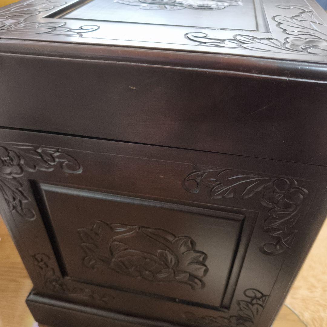 アンティーク木製ベンチ収納 中国 工芸品 玄関収納