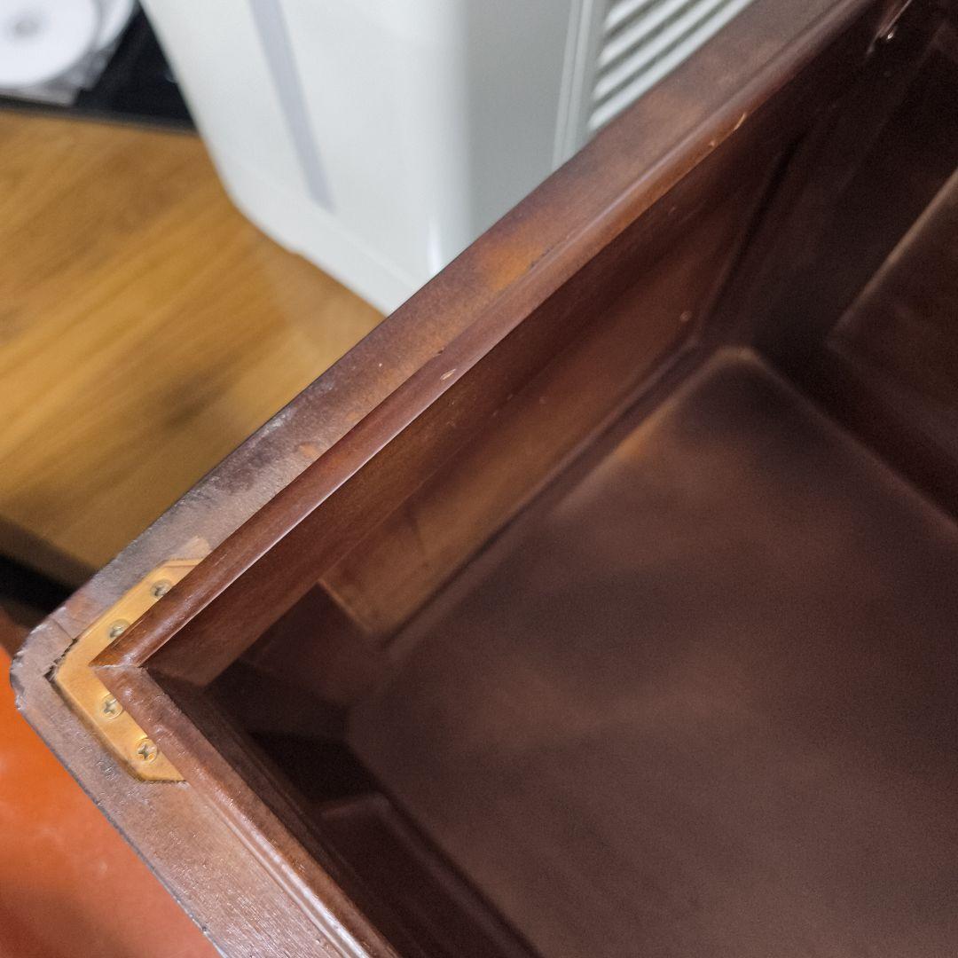 アンティーク木製ベンチ収納 中国 工芸品 玄関収納