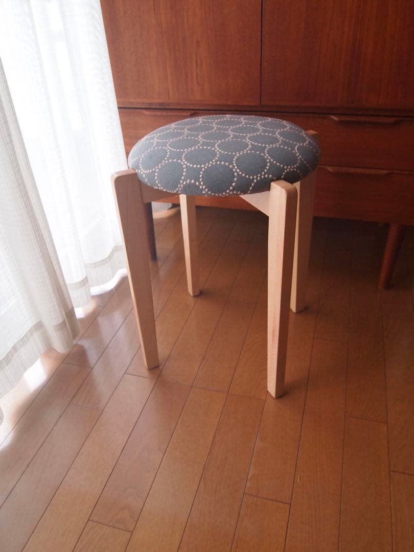 かわさん専用 ミナペルホネン ハンドメイド スツール 2脚セット 生地 チェア
