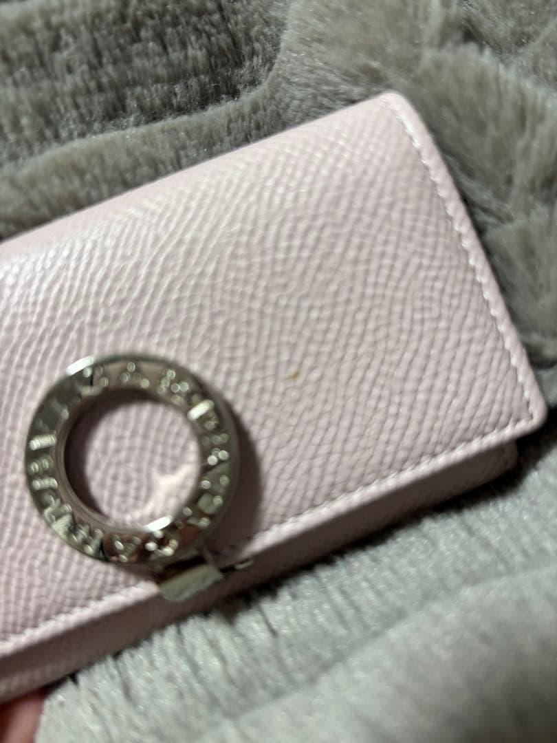 BVLGARI ピンク レザー キーケース