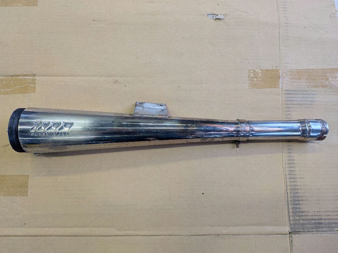 sr400 から取外し　スーパートラップ　マフラー　スリップオン