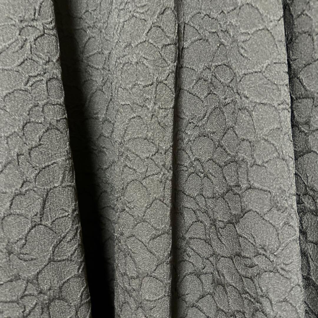 ビアズリー黒のレース切り替えロングワンピース