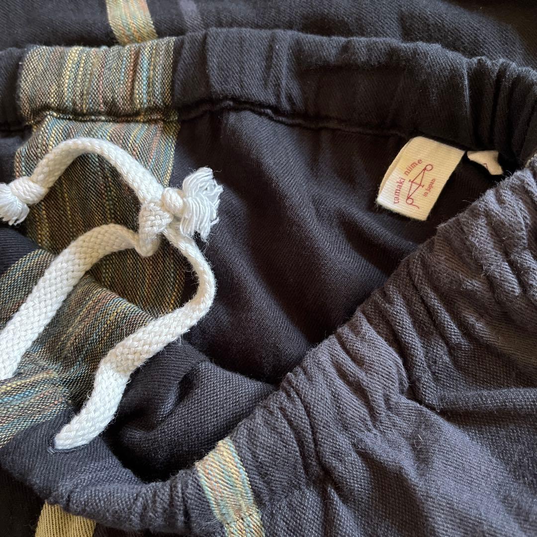USED タマキニイメ　nica pants 綿100% hoso 黒ベース